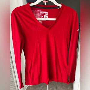 Red Adidas climate long sleeve